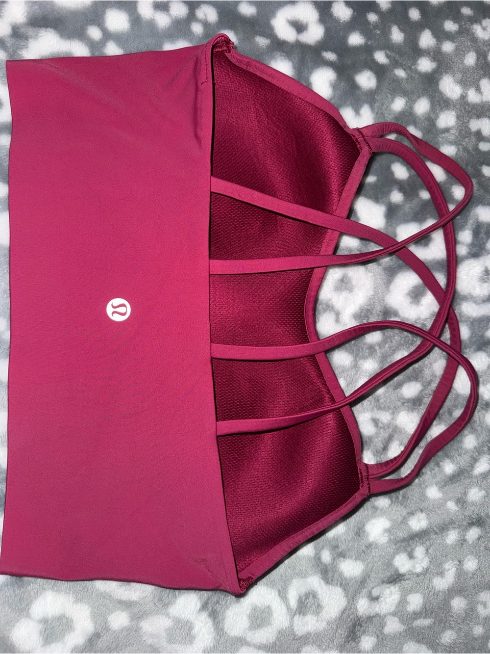 Lululemon Cloud Raspberry Red Bra - Picture 2 of 6